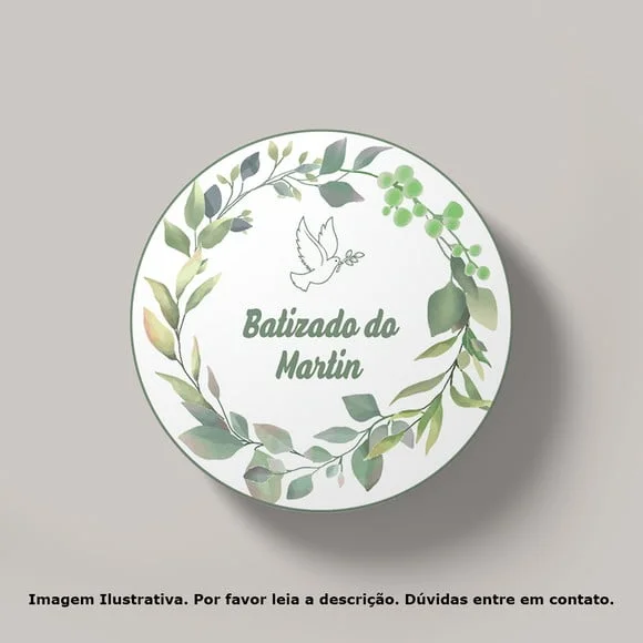 Tag Personalizada Batizado Verde
