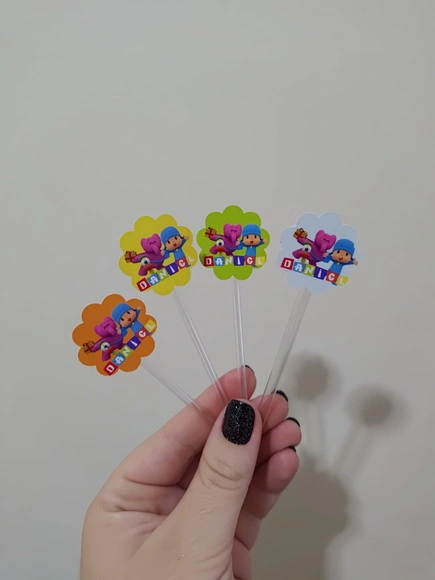 Kit 25 Tags Simples para Doces Pocoyo