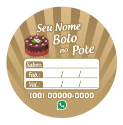 1000 un. Adesivo Personalizado Redondo 4x4cm 1000 un. Adesivo Personalizado Redondo 4x4cm