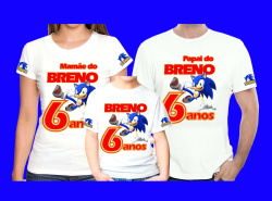 3 Camiseta Sonic personalizada 3 Camiseta Sonic personalizada