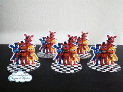 Aplique 3d de latinha Five nights Aplique 3d de latinha Five nights