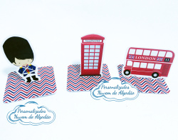 Aplique 3d de caixinha Londres Aplique 3d de caixinha Londres