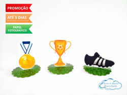 Aplique 3d de latinha Futebol Aplique 3d de latinha Futebol