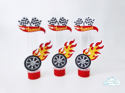 Aplique de tubete Hot Wheels Aplique de tubete Hot Wheels