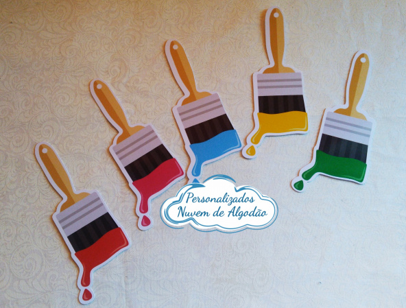 Aplique de tubete Pintando o sete