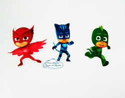 Aplique de tubete Pj Masks Aplique de tubete Pj Masks