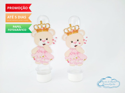 Aplique de tubete Ursinha Princesa beijinho Aplique de tubete Ursinha Princesa beijinho