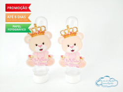 Aplique de tubete Ursinha Princesa sentada Aplique de tubete Ursinha Princesa sentada