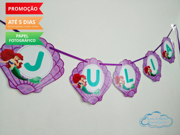 Bandeirola A Pequena Sereia Bandeirola A Pequena Sereia-Bandeirola A Pequena Sereia
Fazemos todos os temas
Valor por letra.
Na hora do seu pedido infor