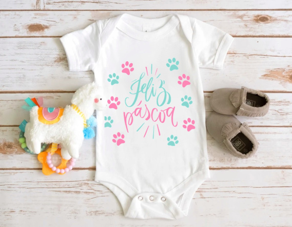 Body Infantil Feliz Páscoa 05 Body Infantil Feliz Páscoa 05-Celebre a Páscoa com muito estilo e alegria! ?? Conheça nossa coleção de bodies infantis temáti