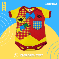 Body Temático Caipira para Mêsversário de Bebês / DISPONÍVEL M Body Temático Caipira para Mêsversário de Bebês / DISPONÍVEL M