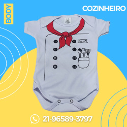 Body Temático Cozinheiro para Mêsversário de Bebês / DISPONÍVEL P M G Body Temático Cozinheiro para Mêsversário de Bebês / DISPONÍVEL P M G