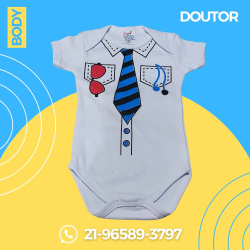 Body Temático Doutor para Mêsversário de Bebês / DISPONÍVEL  P M G Body Temático Doutor para Mêsversário de Bebês / DISPONÍVEL  P M G
