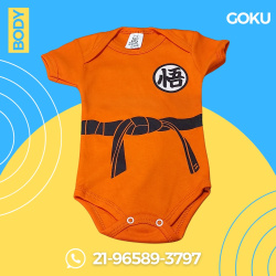 Body Temático GOKU GOKU para Mêsversário de Bebês / DISPONÍVEL p Body Temático GOKU GOKU para Mêsversário de Bebês / DISPONÍVEL p