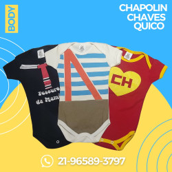 Body Temático kit Chaves quico e chapolin  para Mêsversário de Bebês / DISPONÍVEL P Body Temático kit Chaves quico e chapolin  para Mêsversário de Bebês / DISPONÍVEL P