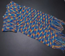 Cachecol azul mesclado Cachecol azul mesclado