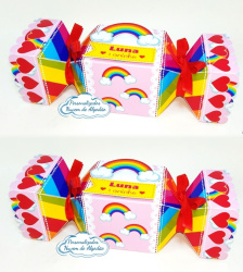 Caixa bala inteira Arco íris Caixa bala inteira Arco íris