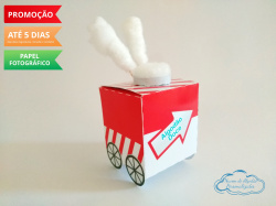 Caixa carrinho de algodão doce Circo Caixa carrinho de algodão doce Circo