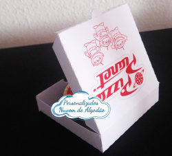 Caixa de pizza para latinha 5x5 com adesivo Caixa de pizza para latinha 5x5 com adesivo