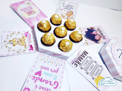 Caixa explosão para 7 docinhos Dia das mães Caixa explosão para 7 docinhos Dia das mães