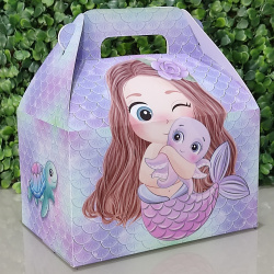 Caixa Maleta personalizada Sereia caixa  bem grande Caixa Maleta personalizada Sereia caixa  bem grande