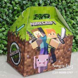 Caixa maleta surpresa Minecraft BEM GRANDE Caixa maleta surpresa Minecraft BEM GRANDE