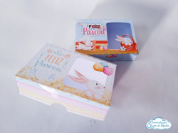 Caixa para 6 docinhos com visor Páscoa Caixa para 6 docinhos com visor Páscoa