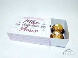 Caixa para 6 docinhos - Dia das mães - Sinônimo de amor Caixa para 6 docinhos - Dia das mães - Sinônimo de amor