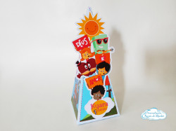 Caixa pirâmide 3 palavrinhas Caixa pirâmide 3 palavrinhas