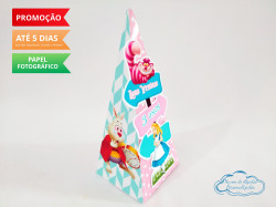 Caixa pirâmide Alice no País das maravilhas Caixa pirâmide Alice no País das maravilhas