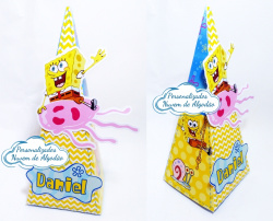 Caixa pirâmide Bob Esponja Caixa pirâmide Bob Esponja