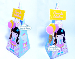 Caixa pirâmide Circo rosa Caixa pirâmide Circo rosa