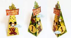 Caixa pirâmide Mickey Safari Caixa pirâmide Mickey Safari