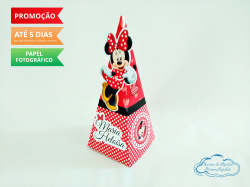 Caixa pirâmide Minnie Vermelha Caixa pirâmide Minnie Vermelha
