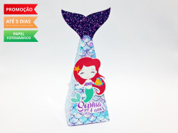 Caixa pirâmide Pequena Sereia Cute Caixa pirâmide Pequena Sereia Cute