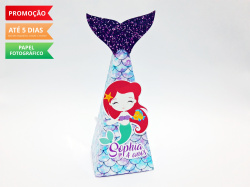 Caixa pirâmide Pequena Sereia Cute Caixa pirâmide Pequena Sereia Cute
