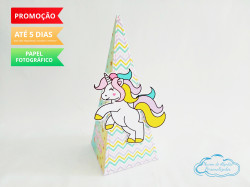 Caixa pirâmide Unicórnio Caixa pirâmide Unicórnio