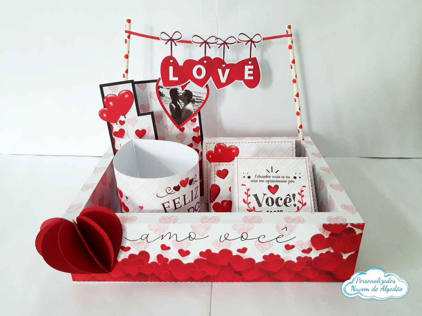 Caixa Kit Festa Dia dos Namorados || Personalizados Minha Venda
