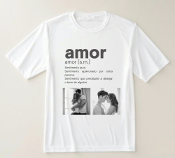 Camiseta Dia dos Namorados O Amor Personalizada Com Foto Camiseta Dia dos Namorados O Amor Personalizada Com Foto