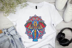 Camiseta Elefante Colorido Camiseta Elefante Colorido