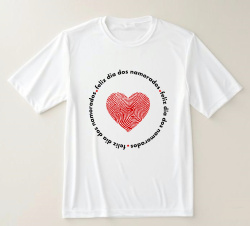 Camiseta Feliz Dia dos Namorados Coração Digital Camiseta Feliz Dia dos Namorados Coração Digital