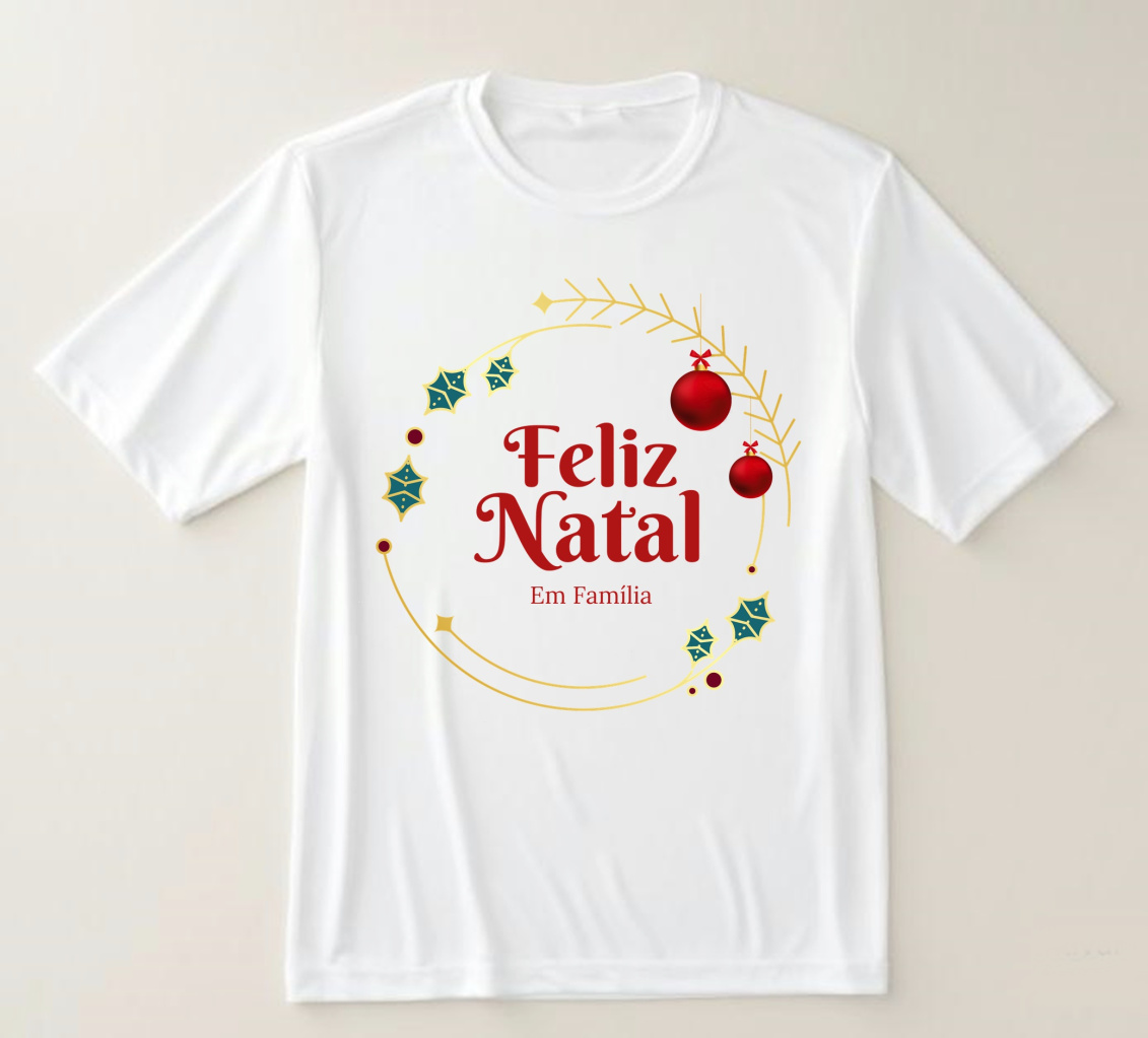Camiseta Feliz Natal Em Família || Personalizados Minha Venda