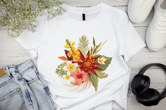 Camiseta Feminina Floral 10 Camiseta Feminina Floral 10-A camiseta é um dos itens de vestuário mais versáteis e democráticos. Pode ser usada em diversas