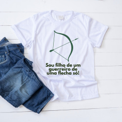 Camiseta Orixá Oxóssi Sou Filho de um Guerreiro Camiseta Orixá Oxóssi Sou Filho de um Guerreiro