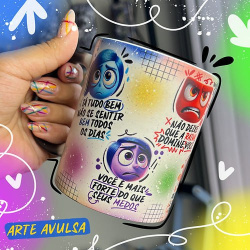 Caneca de Porcelana  Divertidamente Emoções Caneca de Porcelana  Divertidamente Emoções