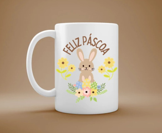 Caneca Porcelana Feliz Páscoa 01 Caneca Porcelana Feliz Páscoa 01-Celebre a Páscoa com estilo e sofisticação com a Caneca de Porcelana Páscoa. Feita com material