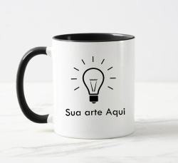 Caneca Porcelana Personalizada Tarja Preta Caneca Porcelana Personalizada Tarja Preta