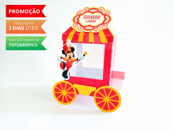 Carrinho de Pipoca Circo do Mickey vermelho Carrinho de Pipoca Circo do Mickey vermelho