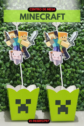 Centro de Mesa Minecraft* Centro de Mesa Minecraft*