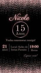 Convite digital 15 anos personalizado Convite digital 15 anos personalizado